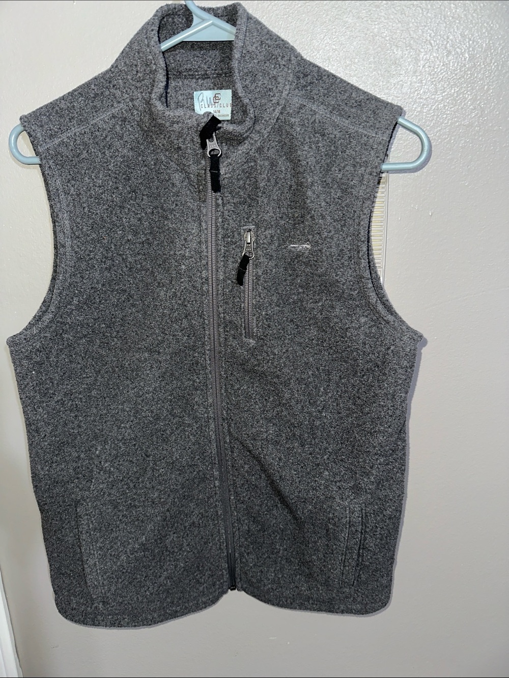 Class Club Charcoal Gray Men's Full-Zip Fleece Vest